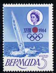 Bermuda 1964 Tokyo Olympic Games unmounted mint, SG 183, stamps on olympics, stamps on sailing