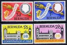 Bermuda 1968 New Constitution set of 4 unmounted mint, SG 216-19, stamps on constitutions, stamps on london, stamps on clocks