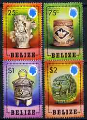 Belize 1984 Maya Artefacts set of 4 unmounted mint, SG 811-14, stamps on artefacts, stamps on antiquities