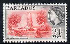 Barbados 1964-65 Old Main Guard Garrison 24c (wmk block CA) unmounted mint, SG 316*, stamps on , stamps on  stamps on forts, stamps on militaria