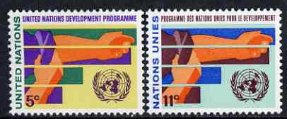 United Nations (NY) 1967 UN Development Programme set of 2 unmounted mint, SG 168-69*, stamps on united nations