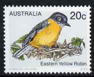 Australia 1978-80 Eastern Yellow Robin 20c from Birds def set unmounted mint, SG 674, stamps on birds, stamps on robin