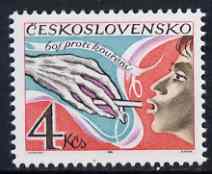 Czechoslovakia 1981 Anti Smoking Campaign unmounted mint, SG 2598, stamps on smoking, stamps on drugs, stamps on tobacco