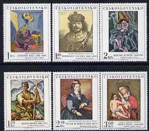 Czechoslovakia 1973 Art (8th issue) set of 6 unmounted mint, SG 2134-39, stamps on arts, stamps on rembrandt, stamps on 