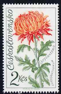 Czechoslovakia 1973 Chrysanthemum 2k (from Flower Show set) unmounted mint, SG 2114, stamps on chrysanthemums, stamps on flowers