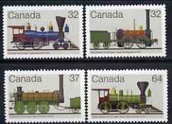 Canada 1983 Railway Locomotives (1st series) set of 4 unmounted mint, SG 1106-09, stamps on railways
