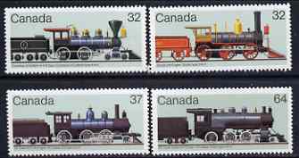 Canada 1984 Railway Locomotives (2nd series) set of 4 unmounted mint, SG 1132-35, stamps on , stamps on  stamps on railways