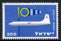 Israel 1959 Tenth Anniversary of Civil Aviation unmounted mint, SG 165, stamps on aviation, stamps on bristol