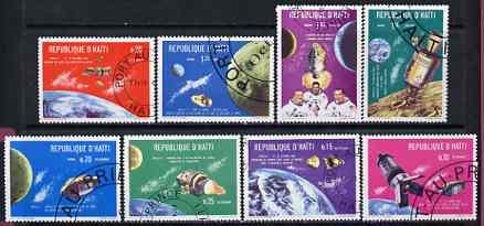 Haiti 1969 Apollo 7 & 8 Space Flights perf set of 8 fine cto used, stamps on , stamps on  stamps on space, stamps on apollo