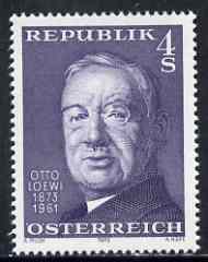 Austria 1973 Otto Loewi (pharmacologist) unmounted mint, SG 1659, Mi 1414*, stamps on drugs, stamps on medical, stamps on 