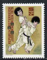 Austria 1975 World Judo Championships unmounted mint, SG 1742, Mi 1493*, stamps on martial-arts, stamps on judo, stamps on sport