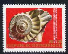 Austria 1976 Natural History Museum (Fossil) unmounted mint SG 1757, Mi 1510*, stamps on museums, stamps on fossils, stamps on geology, stamps on dinosaurs
