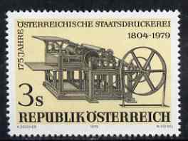 Austria 1979 State Printing Works unmounted mint, SG 1850, Mi 1620, stamps on printing