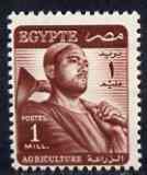 Egypt 1953 Agriculture 1m red-brown unmounted mint, SG 414*, stamps on agriculture, stamps on farming