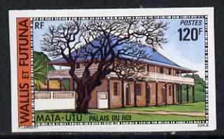Wallis & Futuna 1977 Royal Palace 120f (from Buildings & Monuments set) imperf from limited printing, SG 275, stamps on , stamps on  stamps on buildings, stamps on palaces