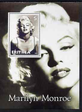 Eritrea 2001 Marilyn Monroe perf m/sheet #3 unmounted mint, stamps on marilyn monroe, stamps on films, stamps on cinema, stamps on entertainments, stamps on women