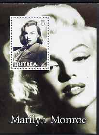 Eritrea 2001 Marilyn Monroe perf m/sheet #4 unmounted mint, stamps on marilyn monroe, stamps on films, stamps on cinema, stamps on entertainments, stamps on women