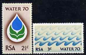 South Africa 1970 Water Campaign set of 2 unmounted mint, SG 299-300, stamps on water, stamps on irrigation