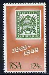 South Africa 1969 Centenary of First Transvaal Stamp 12 1/2c, unmounted mint, SG 298, stamps on stamp centenary, stamps on stamp on stamp, stamps on stamponstamp