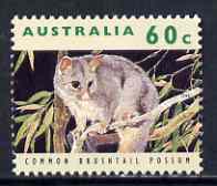 Australia 1992-98 Bushtail Possum 60c (from wildlife def set) unmounted mint SG 1365, stamps on animals, stamps on mammals, stamps on possum