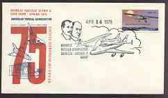 Postmark - United States 1978 illustrated commem cover for Midwest Stamp & Coin Show with illustrated cancel showing Concorde, Wright Bros, Shuttle & Air liner, stamps on aviation, stamps on concorde, stamps on shuttle