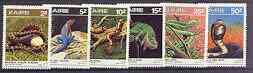 Zaire 1987 Reptiles set of 6 unmounted mint, SG 1273-78*, stamps on , stamps on  stamps on animals, stamps on reptiles, stamps on snakes, stamps on lizards, stamps on  stamps on snake, stamps on  stamps on snakes, stamps on  stamps on scots, stamps on  stamps on scotland
