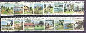 Norfolk Island 1987 Island Scenes definitive set complete 1c to $5 unmounted mint, SG 405-29, stamps on tourism, stamps on prisons, stamps on  law , stamps on 