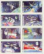 Bernera 1998 John Glenn Returned to Space opt in black on 1978 Spacecraft perf  set of 8 values (1p to 30p) unmounted mint, stamps on personalities, stamps on space, stamps on masonics, stamps on masonry