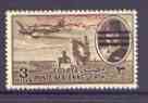 Egypt 1952 Dakota 3m sepia with King of Egypt & Sudan\D5 opt inverted, a fine forgery of SG 481var unmounted mint. This item originated from a complete sheet of 50 certif..., stamps on aviation, stamps on dakota, stamps on douglas