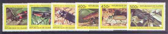 Guinea - Conakry 1998 Insects complete perf set of 6 values unmounted mint, stamps on insects