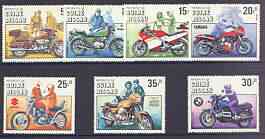 Guinea - Bissau 1985 Centenary of Motorcycle perf set of 7 unmounted mint, SG 912-18, stamps on motorbikes