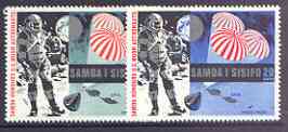 Samoa 1969 First Man on the Moon set of 2 unmounted mint, SG 330-31, stamps on space, stamps on apollo