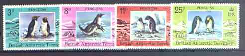 British Antarctic Territory 1979 Penguins set of 4 unmounted mint, SG 89-92, stamps on penguins, stamps on birds, stamps on polar