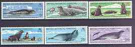 British Antarctic Territory 1983 Antarctic Seal Conservation set of 6 unmounted mint, SG 113-18, stamps on polar, stamps on seals, stamps on mammals