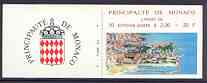 Monaco 1988 20f booklet containg 10 x 2f Arms stamps (Cover shows harbour) pristine SG SB2, stamps on arms, stamps on heraldry, stamps on harbours
