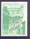 Monaco 1976-77 Palace Clock Tower 54c yellow-green precancel unmounted mint, SG 1256, stamps on palaces, stamps on clocks