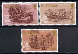 St Helena 1980 Empress Eugenies Visit set of 3 unmounted mint, SG 358-60, stamps on ships, stamps on napoleon, stamps on royalty, stamps on ships, stamps on death, stamps on women