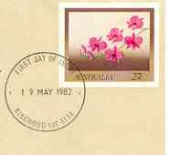 Australia 1982 The Cooktown Orchid 27c postal stationery envelope with first day cancellation, stamps on flowers, stamps on orchids