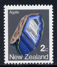 New Zealand 1982-89 Agate 2c perf 12.5 from def set unmounted mint, SG 1278a*, stamps on minerals