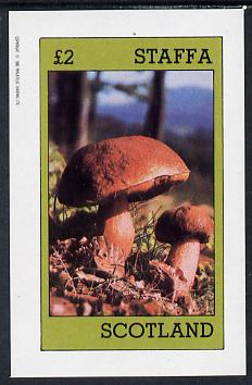Staffa 1982 Fungi imperf deluxe sheet (Â£2 value) unmounted mint, stamps on fungi