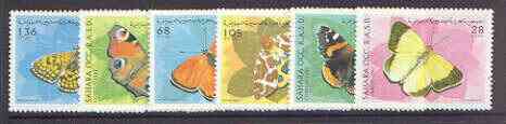 Sahara Republic 1997 Butterflies complete perf set of 6 unmounted mint, stamps on butterflies