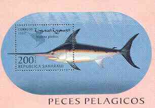Sahara Republic 1997 Fish perf m/sheet unmounted mint, stamps on fish, stamps on swordfish