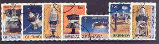 Grenada 1976 Viking & Helios Space Missions set of 7 fine cto used, SG 825-31*, stamps on space, stamps on satellites