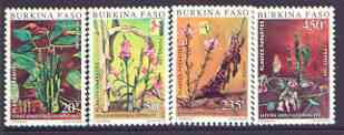 Burkina Faso 1989 Parasitic Plants set of 4 unmounted mint, SG 974-77, stamps on flowers