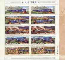South Africa 1998 Blue Train Services 13r booklet complete and pristine, SG SB54, stamps on railways