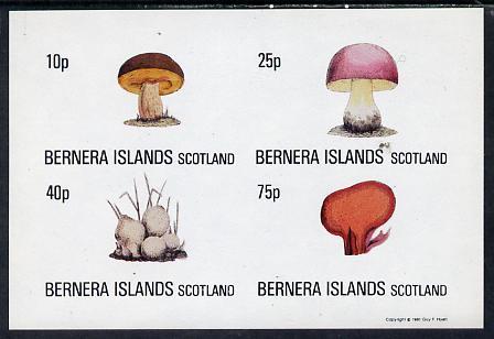 Bernera 1981 Fungi imperf set of 4 values complete (10p to 75p) unmounted mint, stamps on fungi