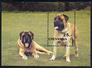 Chuvashia Republic 2001 Dogs perf m/sheet unmounted mint (Bull Mastiff), stamps on dogs, stamps on bull mastiff