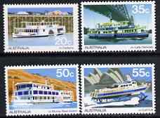 Australia 1979 Ferries & River Steamers set of 4 unmounted mint, SG 704-07*, stamps on ships, stamps on ferries, stamps on hydrofoil, stamps on paddle steamer, stamps on 