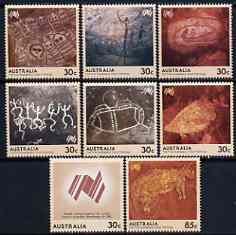Australia 1984 Bicentenary of Australian Settlement (1st series) Rock Paintings set of 8 unmounted mint, SG 951-58, stamps on arts, stamps on dinosaurs, stamps on fossils, stamps on caves