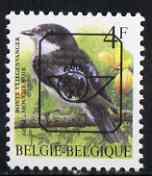 Belgium 1996-99 Birds #3 Pied Flycatcher 4f unmounted mint with boxed posthorn precancel, SG 3306, stamps on birds    